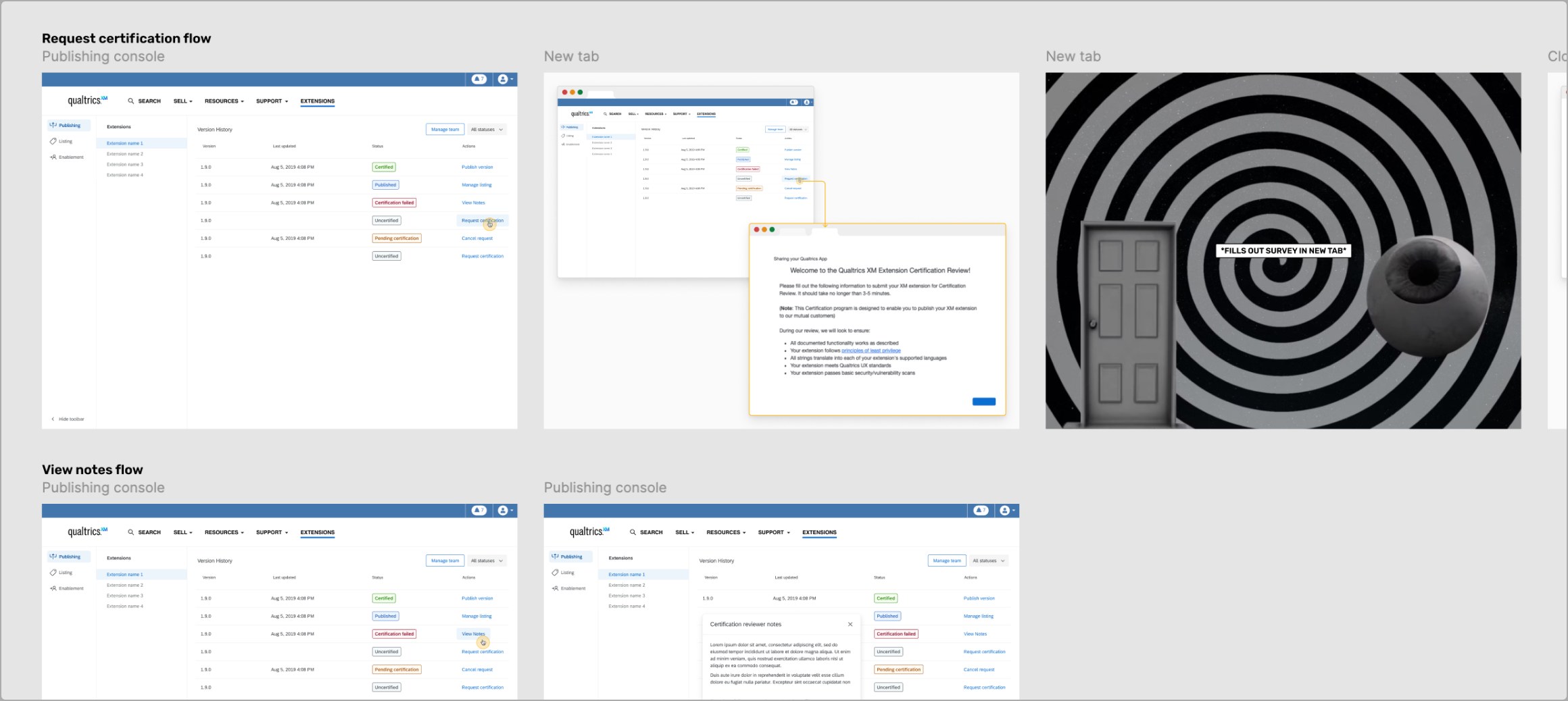 Figma designs for the new automated certification portal